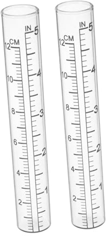 HEMOTON 2 Stück Regenmesser Ersatzglas aus Langlebigem Glas Präzise Messung der Niederschlagsmenge Transparentes Ersatzrohr für Außenbereich für Garten Terrasse und Landwirtschaft