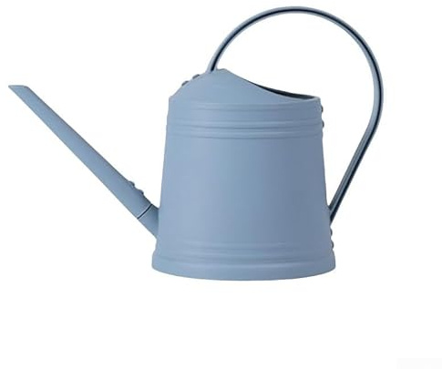 Hervidor de riego de plástico de boca larga de 1 8 L para el hogar, balcón, jardinería con diseño ligero para plantas de interior y exterior (azul)