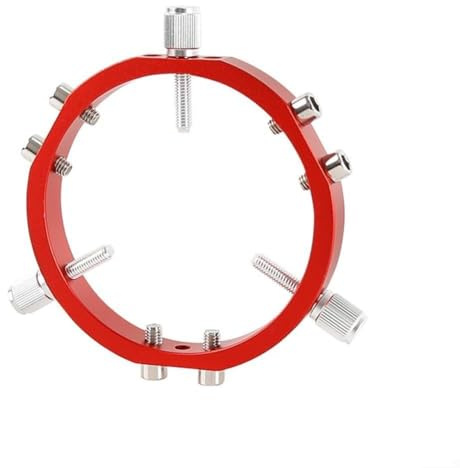 Anillo de fijación fotográfico Threepoint de aleación de aluminio diseñado para lente de cámara de telescopio astronómico con tornillos de fijación protectores (90 mm)