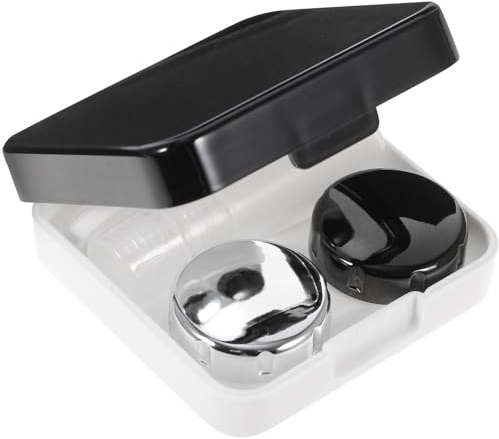 PACKOVE Mini Contenedor de Lentes de Contacto Portátil Estuche Compacto y Cierre Seguro para Viaje y Uso Diario