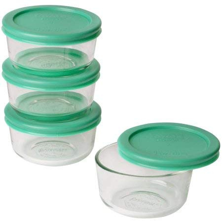 Pyrex Simply Store Glass Food Storage Set (green, 4)