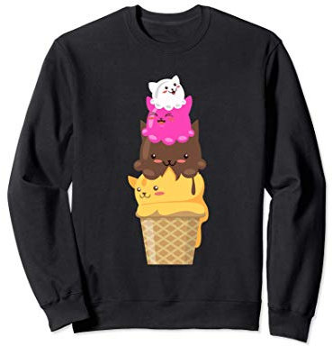 Gelato Gatti Gatti Dessert Kitty Scoops Kitty Scoops Carino Felpa