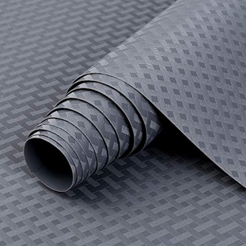 Shelf Liner Küchenschubladenmatten, nicht klebende EVA-Material-Kühlschrankauskleidungen mit wasserdichtem, haltbarem Kühlschranktisch Tischsets für Schrank, Schubladenauskleidung (Grau, 60cmx200cm)