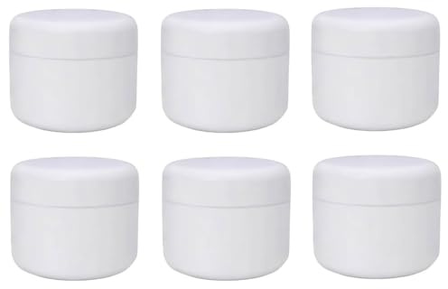 Lot de 6 pots vides en plastique pour cosmétiques - 250 ml