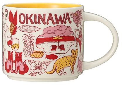 Starbucks JAPAN OKINAWA Been There Series Across the Globe Collection Taza de café de 14 onzas