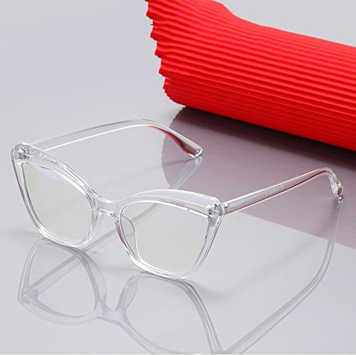 XFAK Computer Lesebrille Damen 2 Stuks Cateye Lesebrille Blaulichtfilter Brille Übergroße Presbyopie Brille Anti-blaues Computerbrille，+2.0 Rosa (Size : +3.5)