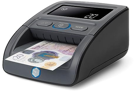 Safescan 155-S Verifica banconote false automatico che verifica rapidamente le banconote, Verificatore del falso a 7 punti, Accurato Verifica banconote al 100%