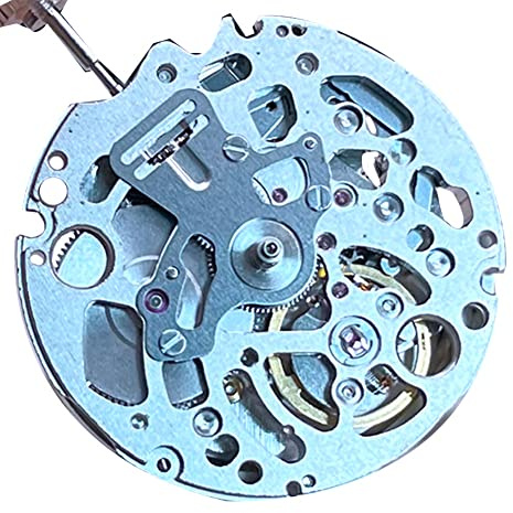 VEMART NH70/NH70A Skeletonisiertes mechanisches Uhrwerk, schwarzes Metall, 3 , automatischer Selbstaufziehmechanismus, Nh70 wie abgebildet, NH70