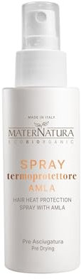 Maternatura, Spray Termoprotettore Capelli all'Amla, Styling Pre Asciugatura che Protegge i Capelli dal Calore del Phon e Piastra, Bio, Made in Italy - 150 ml