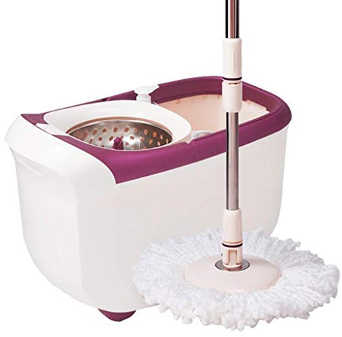 ZYMEN Trapeador Giratorio mágico de Microfibra con Cubo, trapeador de Piso fácil, Mango de plástico Lavable, excelente Lavable a máquina en húmedo o seco Commemoration Day