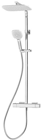 Triton Showers | Velino Cool Touch Bar Diverter | Thermostatic Shower Mixer Set | Chrome| Rainfall Shower Head | Cool Touch Technology | Handheld Shower | Anti Scald Shower | Mixer Bar Kit