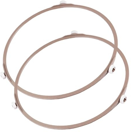 2 Stück Mikrowellenteller Rollring aus Pp für Mikrowellenofen | Braun, Unterstützt den Drehteller, Hält das Tablett Stabil und Sorgt für Gleichmäßiges Erhitzen