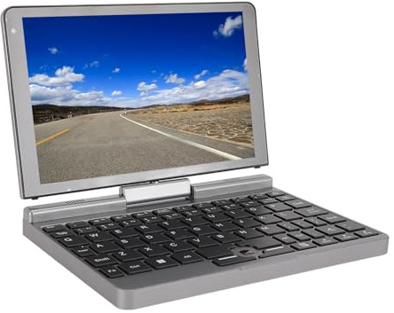 Lazmin112 Laptop da 8 Pollici, Computer PC Piccolo 2 in 1 con CPU N100, LPDDR5 da 12 GB, SSD da 256 GB, WiFi6, BT5.2, Rotazione di 360 Gradi, Laptop Touchscreen per Wins 11 Pro (Spina