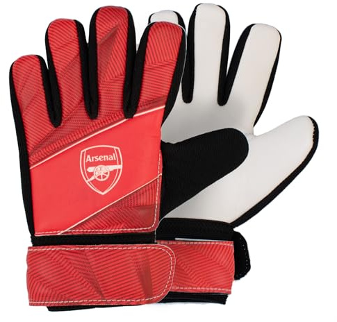 Hy-Pro Guantes de Portero con Licencia Oficial del Arsenal FC, para jóvenes, diseño Fusible, Portero, con Fuerte cincha de Palma para Alto Rendimiento, niños y niñas