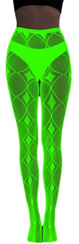 XINGLIDA Gestrickte Beinwärmer, Frauen leuchten Dunkeln Netzstrumpfhosen Strümpfe Halloween leuchtende Spinnennetz-Schädel gemusterte Netzstrumpfhose f