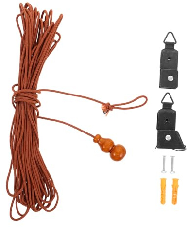 Gatuida Ganci Fermatende per Veneziane e Tende, Kit Accessori Completo Corda Robusta e Meccanismo Preciso, Design Vintage per Casa Colore Casuale