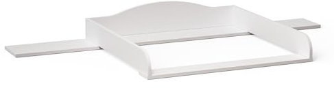 Bellabino Oti Wickelaufsatz – welliger Wickeltischaufsatz für Malm, Hemnes, Nordli Kommoden (160 cm Breite) – Aufsatz für Wickeltische mit Platzfüller in weiß, 16,5 x 74 x 160 cm (HxTxB)