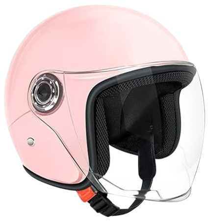 Husoiuy Casco da moto leggero | Casco aperto | Equipaggiamento protettivo traspirante copricapo con visiera per uomo e donna | Pendolare all'aperto avventura scooter sportivo