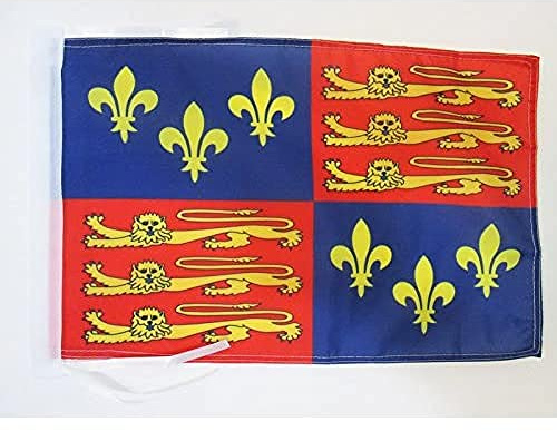 AZ FLAG Bandiera reale del Regno Unito 16 secolo 45x30 cm Cordini | Uso interno ed esterno bandiera decorativa storica britannica Royal Banner 16th Century doppie cuciture e bordi rinforzati