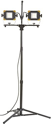 Northpoint LED Baustrahler Arbeitsstrahler Strahler Fluter Stativ 2x50 W Parent (Quick-Release+Steckdose)