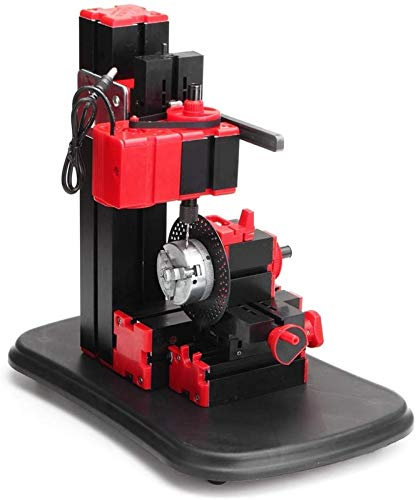 Auoeer Tools Electrical Tools, Mini Lathe Bench Drill Machine DIY Woodwork Model Making Tool Lathe Milling Machine Kit Drill Chuck
