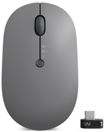 LENOVO GY51C21211, Go - Mouse wireless multi-dispositivo, colore: Grigio tempesta