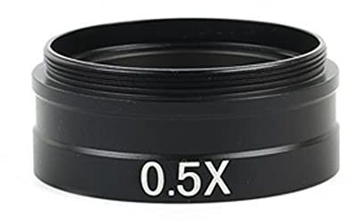 FIERRG Ausrüstung für Labormikroskope 0,7 x 0,5 x 2,0 x Barlow-Hilfsobjektivglaslinse for 10 A 180 x 300 x C-Mount-Objektiv Industrie-Videomikroskopkamera 42 mm Mikroskop-Zubehör (Color : 0.5X)