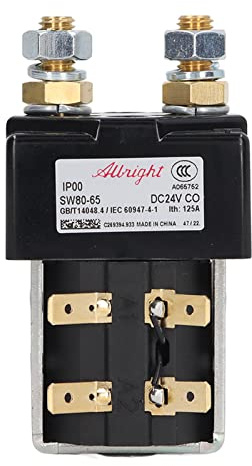 Dioche Relais Magnetventil SW80-65, 24 V, 125 A, empfindlich, für Gabelstapler, Hubwagen, Paletten, B2SW11, B2SW12