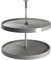 EMUCA - Juego de bandejas Circulares Shelvo para Mueble de Cocina, 800, Plástico Gris y Aluminio