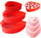 WIDEBG Moldes de Silicona Corazón Molde de Pastel 3D Molde de Chocolate Forma de Corazón Moldes para Tartas de Silicona Molde Día de San Valentín Molde para Hornear 3 Piezas