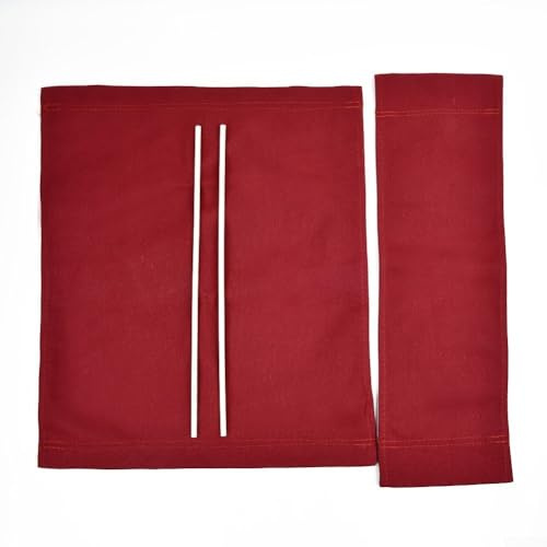 SMZhomeone Ersatzbezug für Regiestuhl, Ersatzbezug, Sitz und Rückenlehne mit Holzstab für Heim-Regiestuhl, 47 x 38 cm/16 x 52 cm (rot), 83YEADJON459429U8K4917U67U6Z27