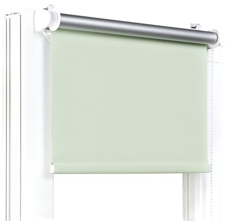 Fenster DEKOR - Rollos Für Fenster Ohne Bohren Pistazie - Verdunkelungsrollo B130 x H150 cm - Klemmrollo Verdunkelung - Fensterrollo Für Balkontüren - Verdunklungsrollo Leicht Zu Installieren