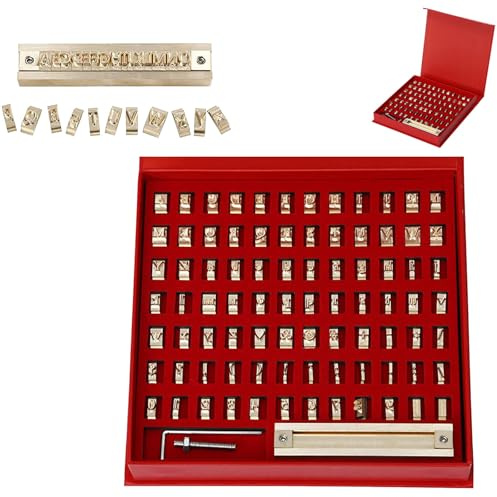 MTTXY Stempelform aus Kupfer und Messing, T-Typ-Buchstabe, Flexible Buchstaben und Zahlen, Heißfolienprägemaschine, DIY-Stempelform für Leder, Holz, Papier