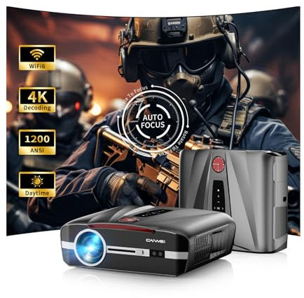 Ultra Bright 2300 ANSI 4K Daytime Projector, Auto Focus Smart Projectors with WiFi and Bluetooth, NFC, HDMI 2.1, 38W Speakers, Gaming Projector for Daylight Viewing Outdoor Movie Night Home Theater