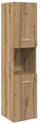 vidaXL Bad-Hängeschrank Artisan-Eiche 30x30x130 cm Holzwerkstoff