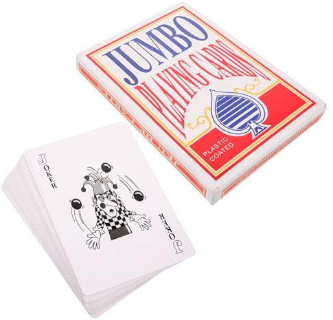 JOINPAYA 1satz Großes Unterhaltungsspielkarten Fach Übergroße Spielkarten Für Poker Und Gesellschaftsspiele Für Partys Und Familienspiele Mit Klarer Drucktechnik Und Feiner