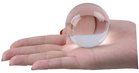 VALICLUD Transparente Glaskugel Kristallkugel Für Fotografie Meditation Feng Shui Deko-Accessoire Für Home Office Stilvolle Kugel Als Fotorequisite Für Kreative Aufnahmen Wohnraumdekoration
