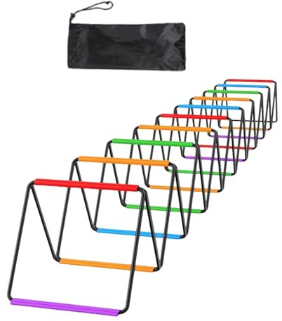 F Fityle Agility Ladder Soccer Soccer Speed ​​Scala della Scala Pieghevole Ostacoli Attrezzatura di Allenamento di agilità per Il Rugby, 20 Griglie