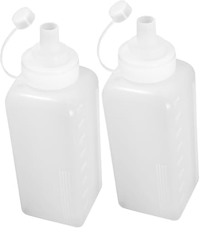 ERINGOGO 2piezas Botellas Dispensadoras De Plástico Unidades Con Tapas Antigoteo Ligeras y Duraderas Para Ketchup Mostaza Salsas Picantes Uso Cocina Barbacoa y Camping