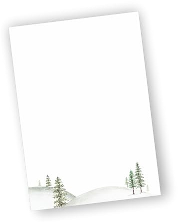 Briefpapier Winter DIN A4 (20, Waldidylle)