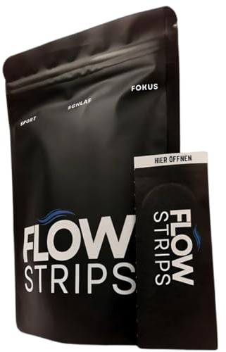 Flowstrips® Nasenpflaster extra stark (30 Stück) – entwickelt vom Atemtrainer – Nasenstrips für besseren Schlaf, gegen Schnarchen & Sport – freieres Atmen bei verstopfter Nase