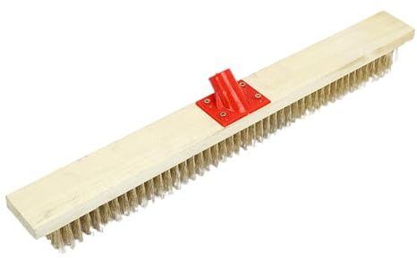 Aymzbd Cabezal de Cepillo para Superficies Duras, Cepillo de Alambre Inoxidable, Cepillo Cerdas Duras, Cepillo Metálico Limpieza Óxido para Madera, Hormigón, Cemento y Piscinas, 50CM