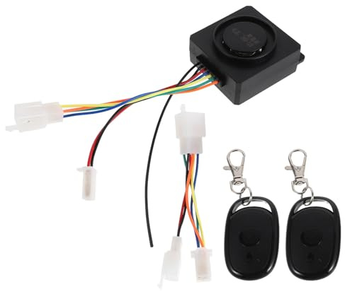 TOYZFRIENDY Système D’Alarme Antivol pour Vélo Électrique et Scooter 36-72V Commande à Distance Capteurs Ultra-Sensibles Plastique Résistant Protection Antivol Polyvalente pour