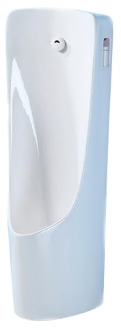 Orinatoi da Bagno in Ceramica con Sensore, Orinatoio da Garage, con Vano Batteria Esterno, per Bagni, Hotel, Centri Commerciali, con Scarico a Pavimento