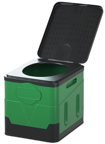 Campingtoalett, 20 L bärbar toalett med lock för | utomhus, läger, platsbesparande bilpotta för vuxna för camping, bil