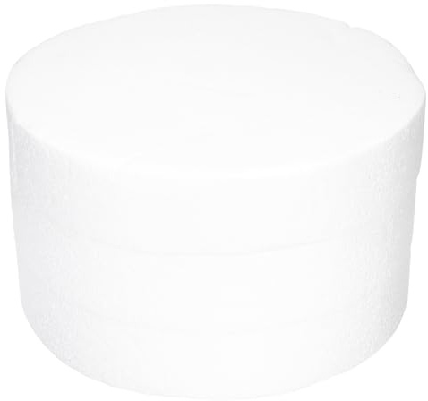 Gadpiparty 3 Pezzi Disco di Schiuma Bianco Diametro 25cm Spessore 5cm, Accessorio per Decorazione Floreale Fai da Te e Forniture per Matrimoni, Materiale Leggero per Composizioni Artigianali
