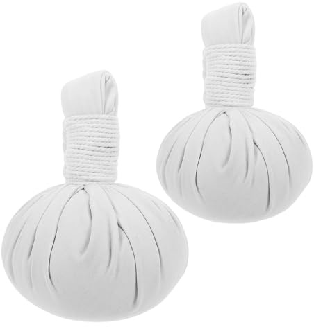 GLEAVI Palline da Massaggio Naturali Erbe per Spa e Viaggio, 2 Pezzi in Cotone Manico, Trattamento Caldo per Mani e Articolazioni, Soluzione Portatile Relax