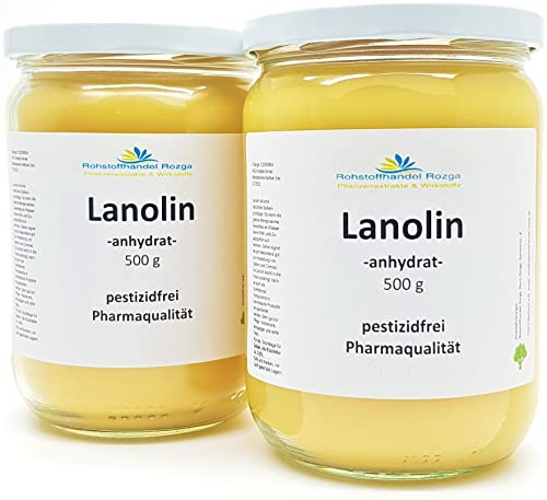 Lanolin anhydrat 1000g -pestizidfrei Ph. Eur. 10.5 -Wollfett, 1kg Salbengrundlage lanolin anhydrid wasserfrei Wollwachs