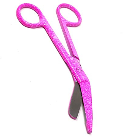 Lister Bandage Scissors 5.5, Made of Premium quality Stainless Steel Ideal Gift for Nurses, Medical Students, Paramedics, Doctors, Home Stainless Steel (A2ZSCILAB BRAND) (Pink Dew Drops)