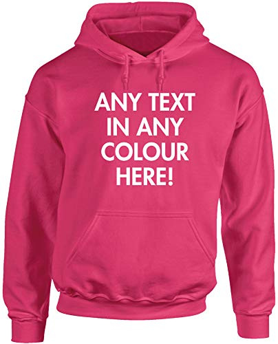 Hippowarehouse Personalised unisex Hoodie hooded top (Specific size guide in description)